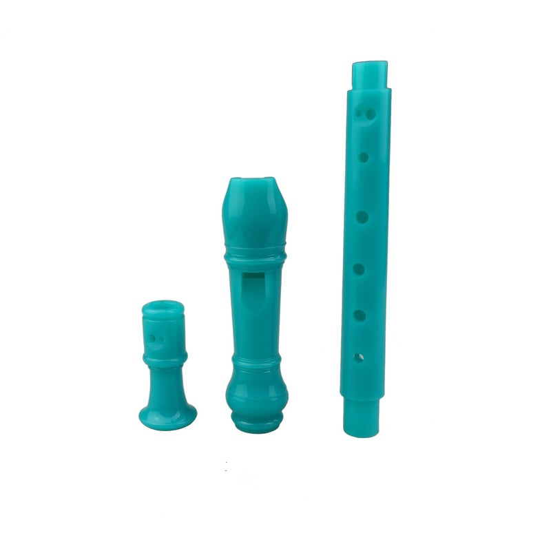 Kasteco 2 Pack German Style 8 Hole-3 Piece Descant Soprano Recorders with Cleaning Rod, Black Storage Bag, ABS Material (Ivory White and Green) - Image 3